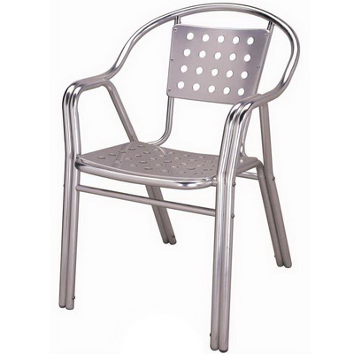 Salinas Aluminum Chair with Solid Seat